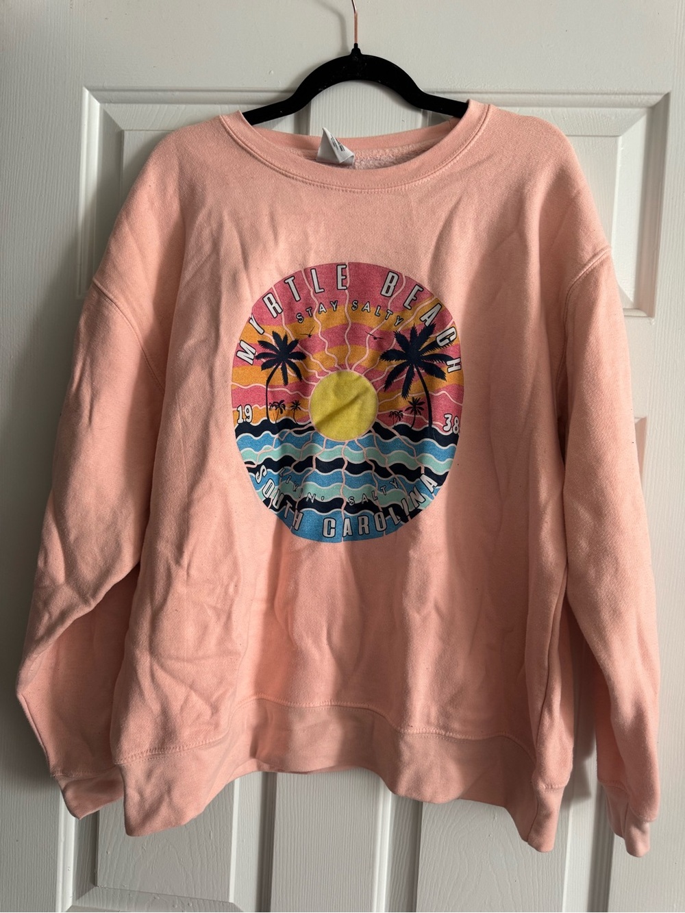 Women’s Peach Graphic Sweatshirt - Myrtle Beach Print